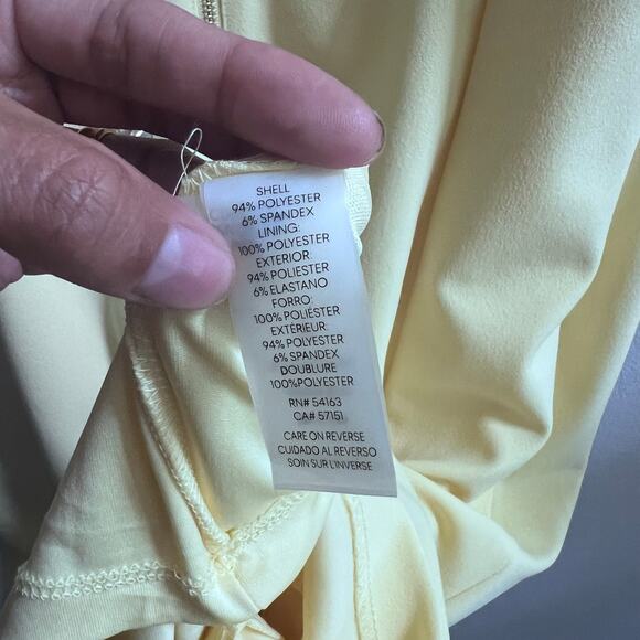 Calvin Klein Yellow Short Sleeves Midi Cocktail Office Dress Women's Size 12 - Picture 8 of 9